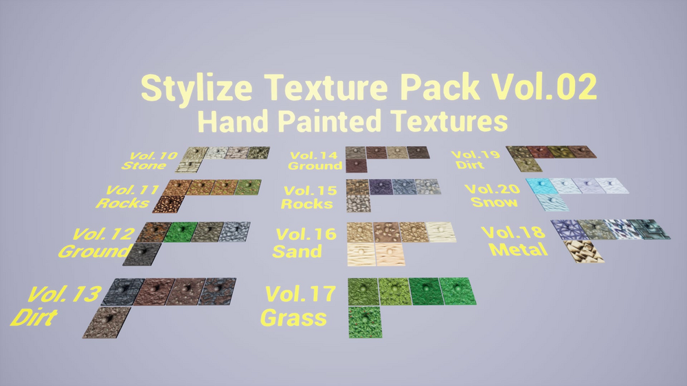 Stylized Texture Pack - VOL.02 Hand Painted Textures 