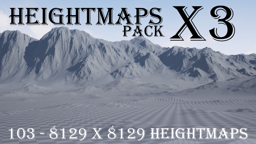 HeightMaps Pack X3 