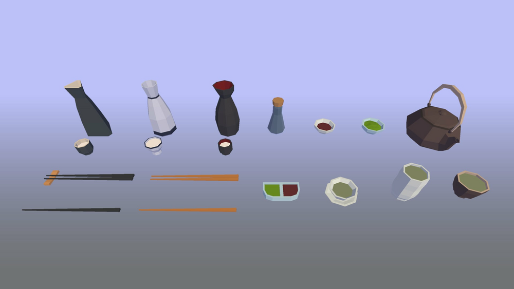 Food Pack: Low Poly Japanese Food 