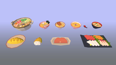 Food Pack: Low Poly Japanese Food 