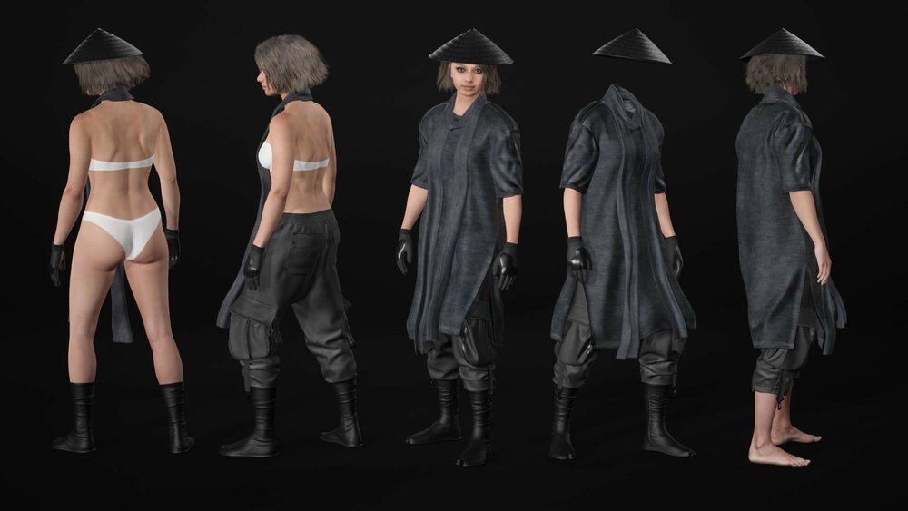 Woman - Warrior Outfit 1 - Modular - Rigged 