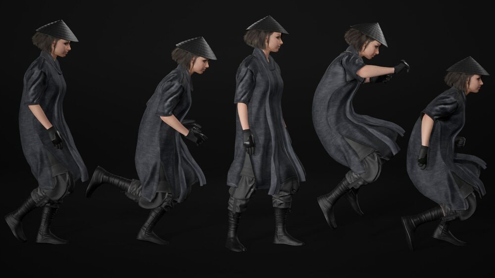 Woman - Warrior Outfit 1 - Modular - Rigged 