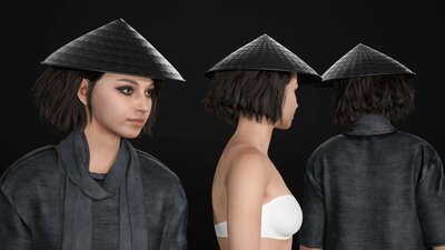 Woman - Warrior Outfit 1 - Modular - Rigged 