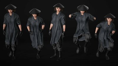 Woman - Warrior Outfit 1 - Modular - Rigged 