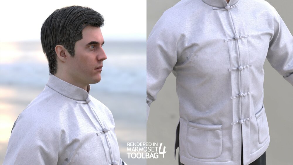 Man - Martial Uniform 6 - Modular - Rigged 