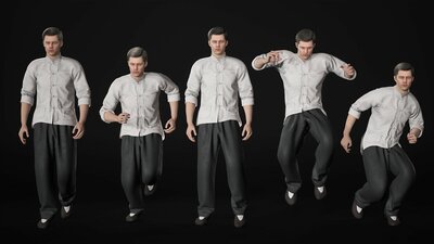 Man - Martial Uniform 6 - Modular - Rigged 