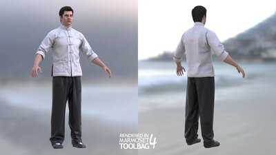 Man - Martial Uniform 6 - Modular - Rigged 