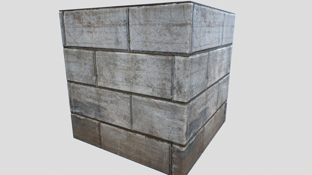 Concrete and Rocks wall pack 1 