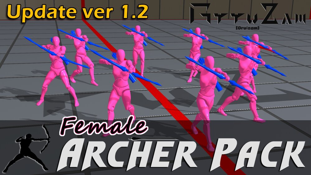 Stylish Archer Assets Pack(Female) TPS & Topdown & All Game style. 