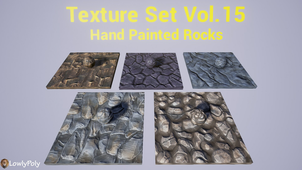 Rocks Vol.15 - Hand Painted Texture Pack 