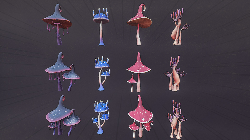 Stylized_Mushrooms 