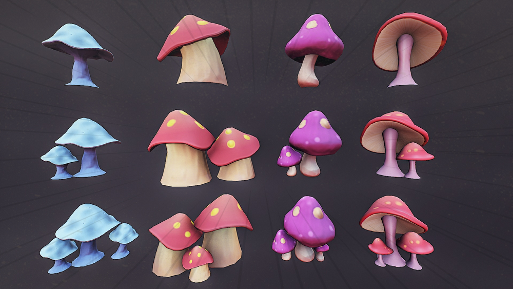 Stylized_Mushrooms 