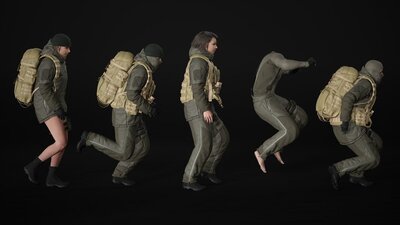 Woman - Winter Military Outfit - Modular - Rigged 