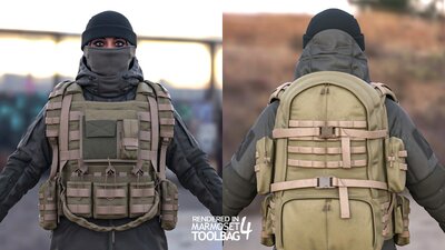 Woman - Winter Military Outfit - Modular - Rigged 