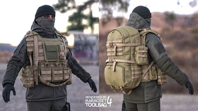 Woman - Winter Military Outfit - Modular - Rigged 