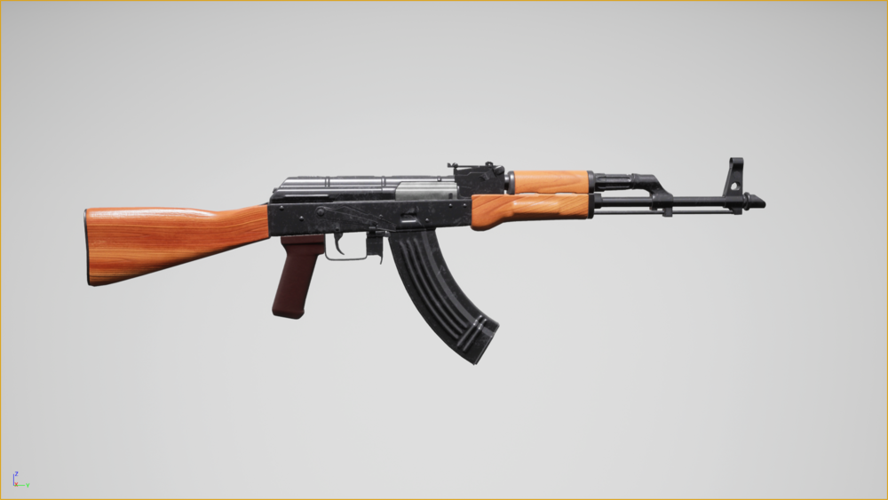 ak47 rifle with character animations FPS/TPS 