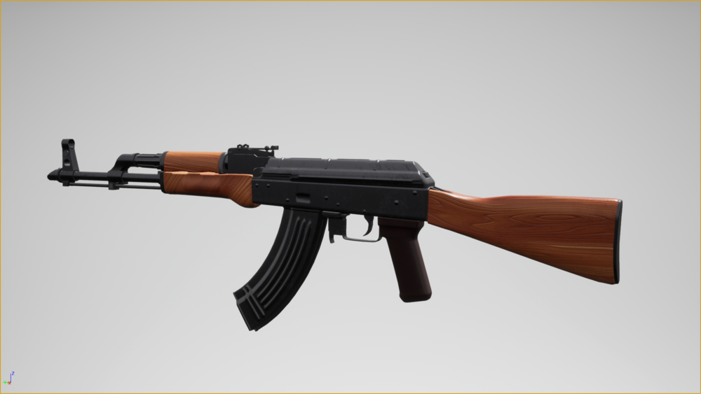 ak47 rifle with character animations FPS/TPS 