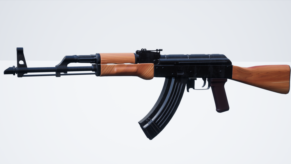 ak47 rifle with character animations FPS/TPS 