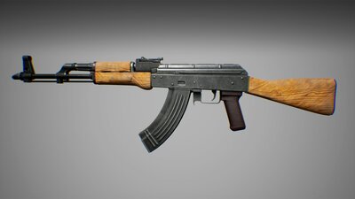 ak47 rifle with character animations FPS/TPS 