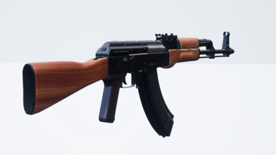 ak47 rifle with character animations FPS/TPS 