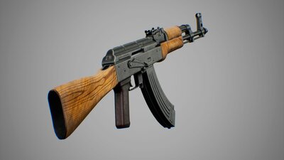 ak47 rifle with character animations FPS/TPS 