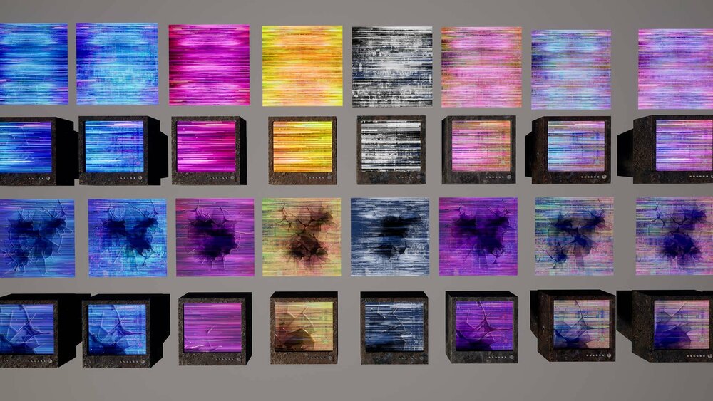 44 Animated Broken Television Screens 