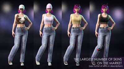 Casual Wear Girls Pack 1 - Streetwear Modern Realistic Stylized Character 