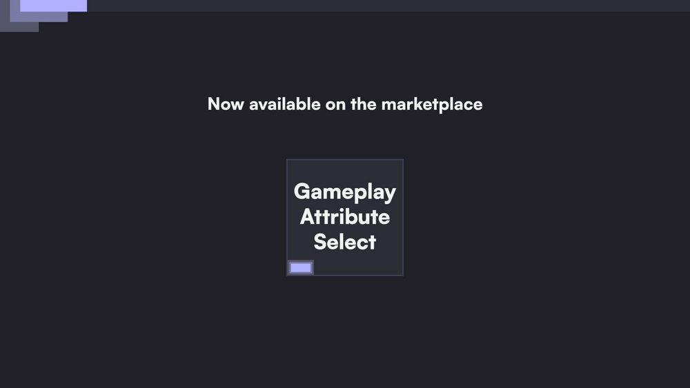 Gameplay Attribute Select 