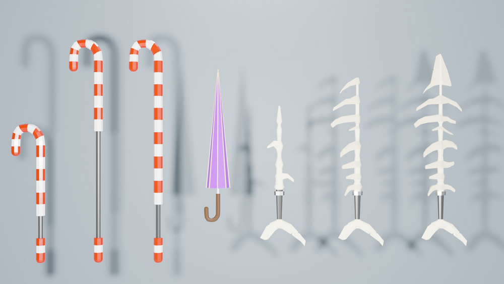 Low Poly Sword And Spear Set (Poly Art Style) 