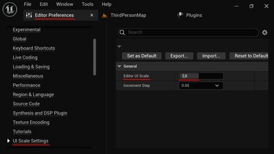 Editor UI Scale