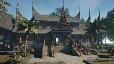 Props for making houses in Southeast Asia, tropical areas (4 types) 