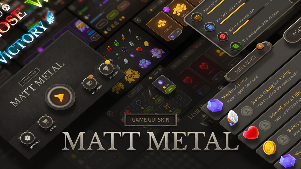 GUI Kit - Matt Metal 