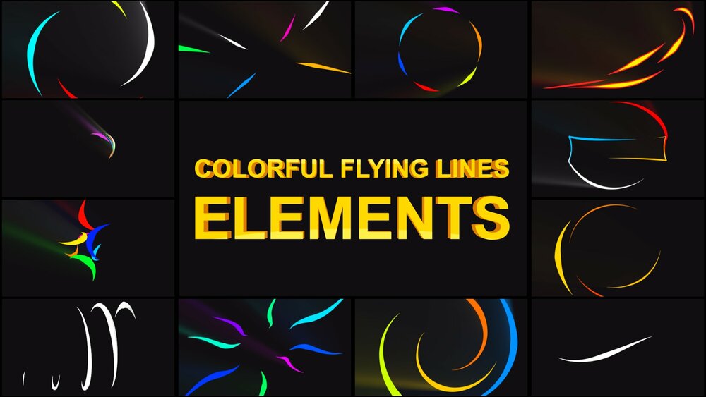 Colorful Flying Lines 