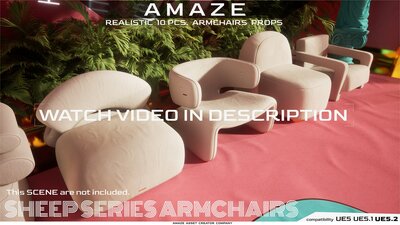 Armchair Realistic Prop Set 1 (Sheep Series) 