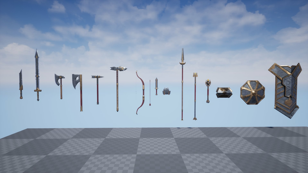 Fantasy Set Of Gnome Weapons 