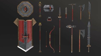 Fantasy Set Of Gnome Weapons 