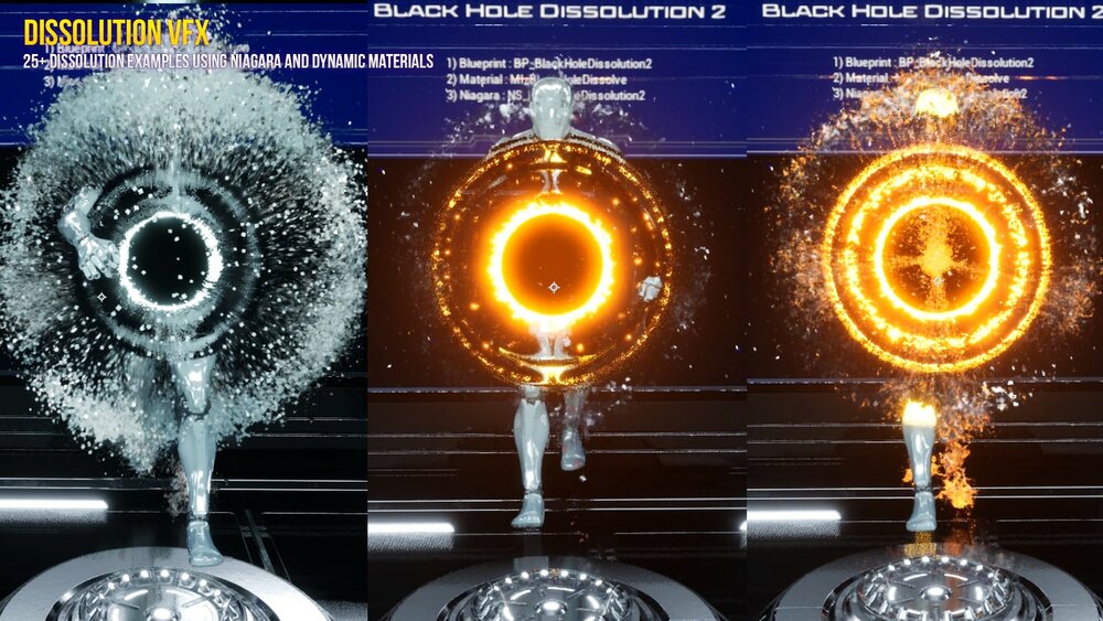 Dissolution VFX Pack using Niagara 