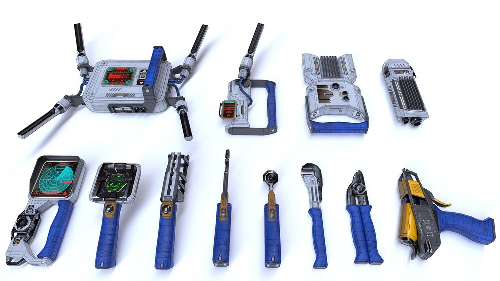 Toolkit sci-fi devices set 