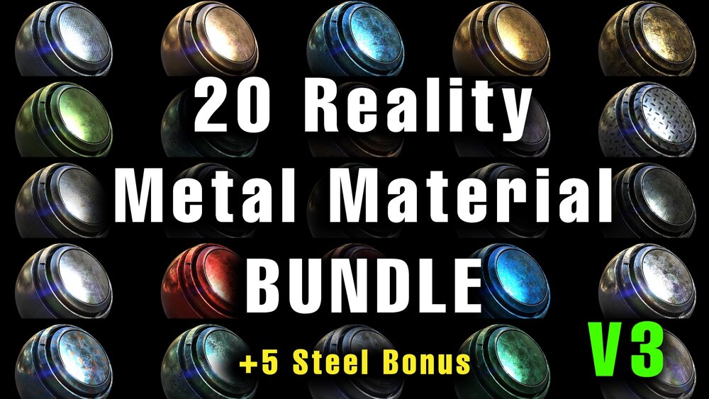 Metal Materials BUNDLE V3 + 5 Bonus Material 