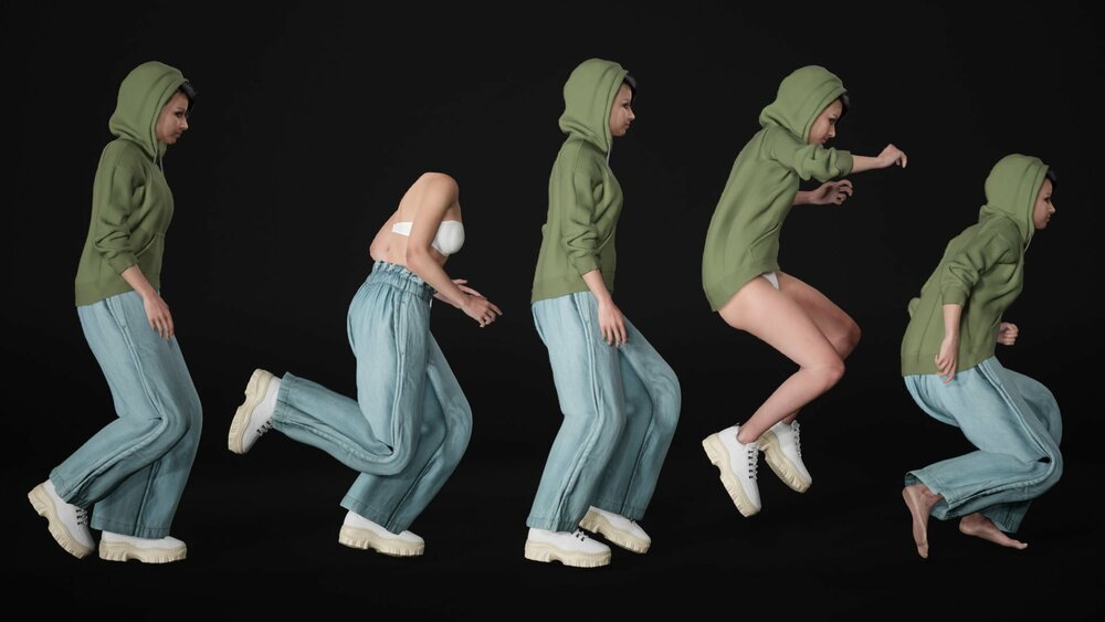 Woman - Casual Outfit 9 - Modular - Rigged 