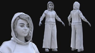 Woman - Casual Outfit 9 - Modular - Rigged 