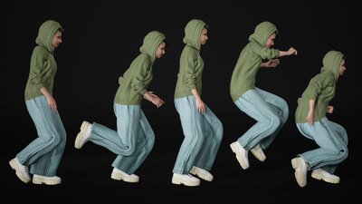 Woman - Casual Outfit 9 - Modular - Rigged 