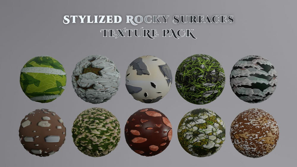 Stylized Rocky Surfaces Texture Pack 