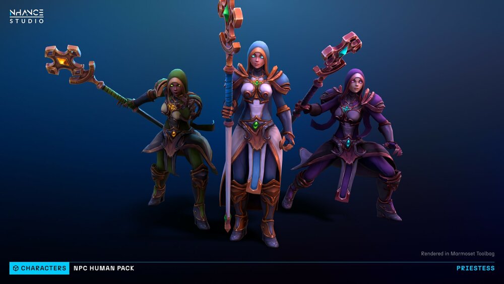 Stylized Fantasy Human NPC Pack 