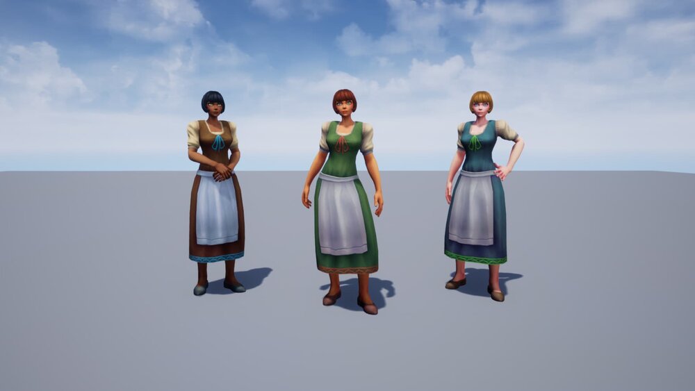 Stylized Fantasy Human NPC Pack 