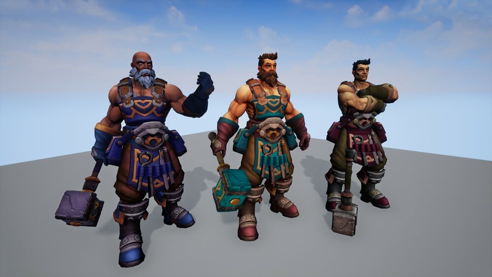 Stylized Fantasy Human NPC Pack 