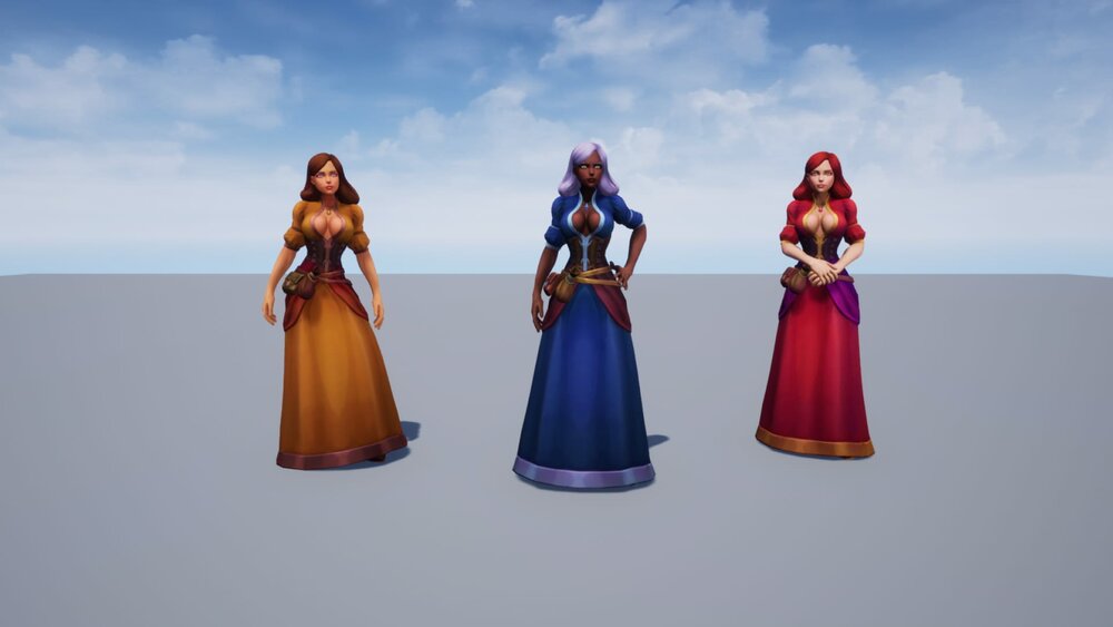 Stylized Fantasy Human NPC Pack 