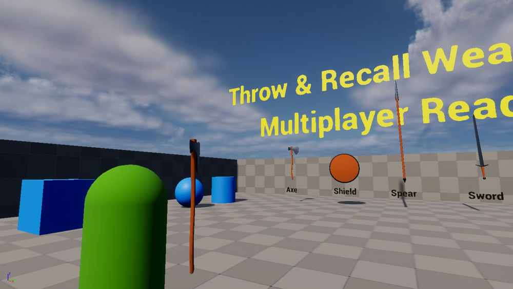 Throw And Recall Weapon Multiplayer Ready 