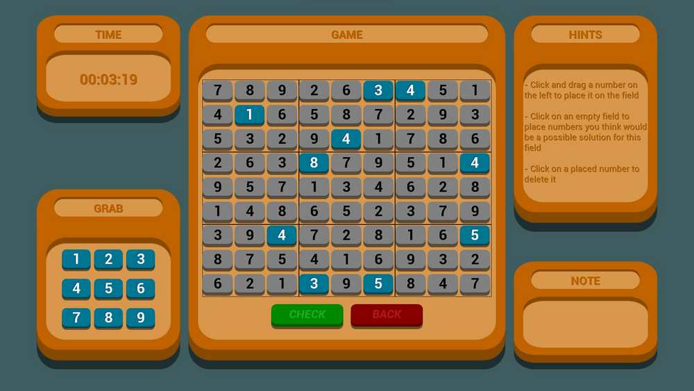 Sudoku Game Example 