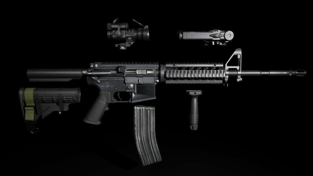 FPS Weapon M4A1 Spec Ops (Modular, Customizable) 